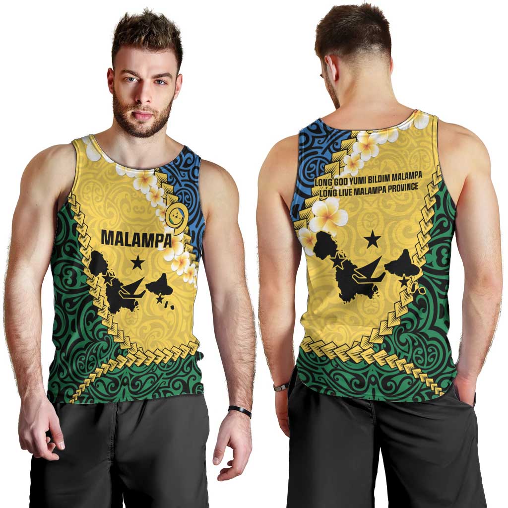 Malampa Province Men Tank Top Vanuatu Map - Plumeria Flag Color LT14 - Polynesian Pride