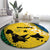 Malampa Province Round Carpet Vanuatu Map - Plumeria Flag Color