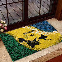 Malampa Province Rubber Doormat Vanuatu Map - Plumeria Flag Color LT14 - Polynesian Pride