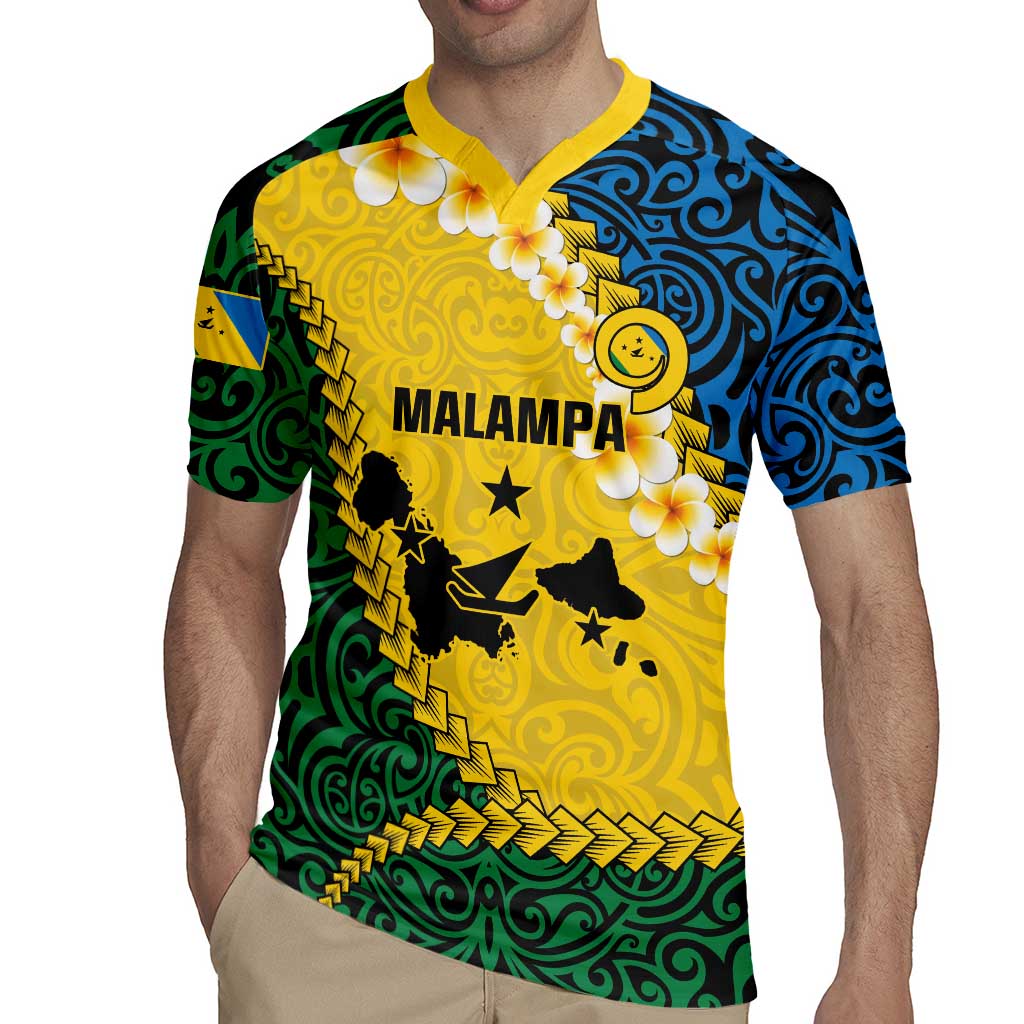 Malampa Province Rugby Jersey Vanuatu Map - Plumeria Flag Color LT14 - Polynesian Pride