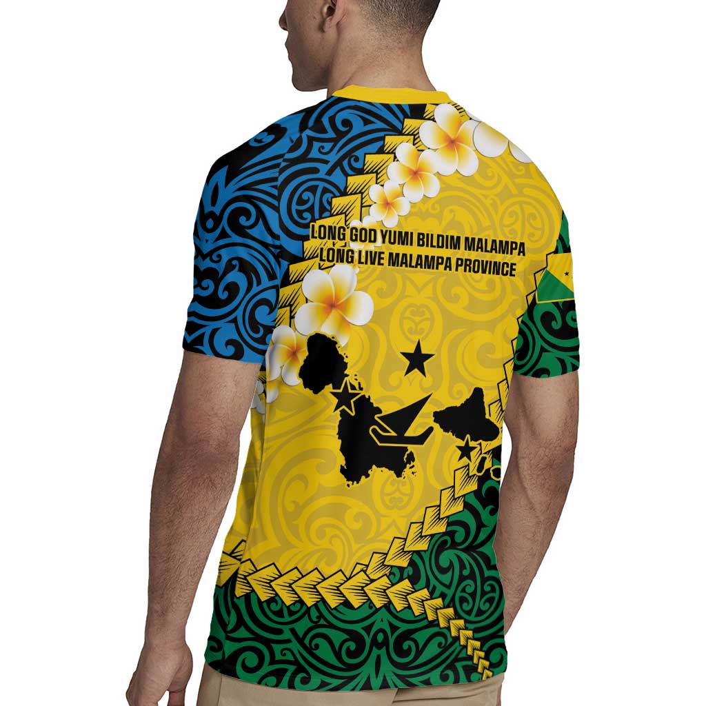 Malampa Province Rugby Jersey Vanuatu Map - Plumeria Flag Color LT14 - Polynesian Pride
