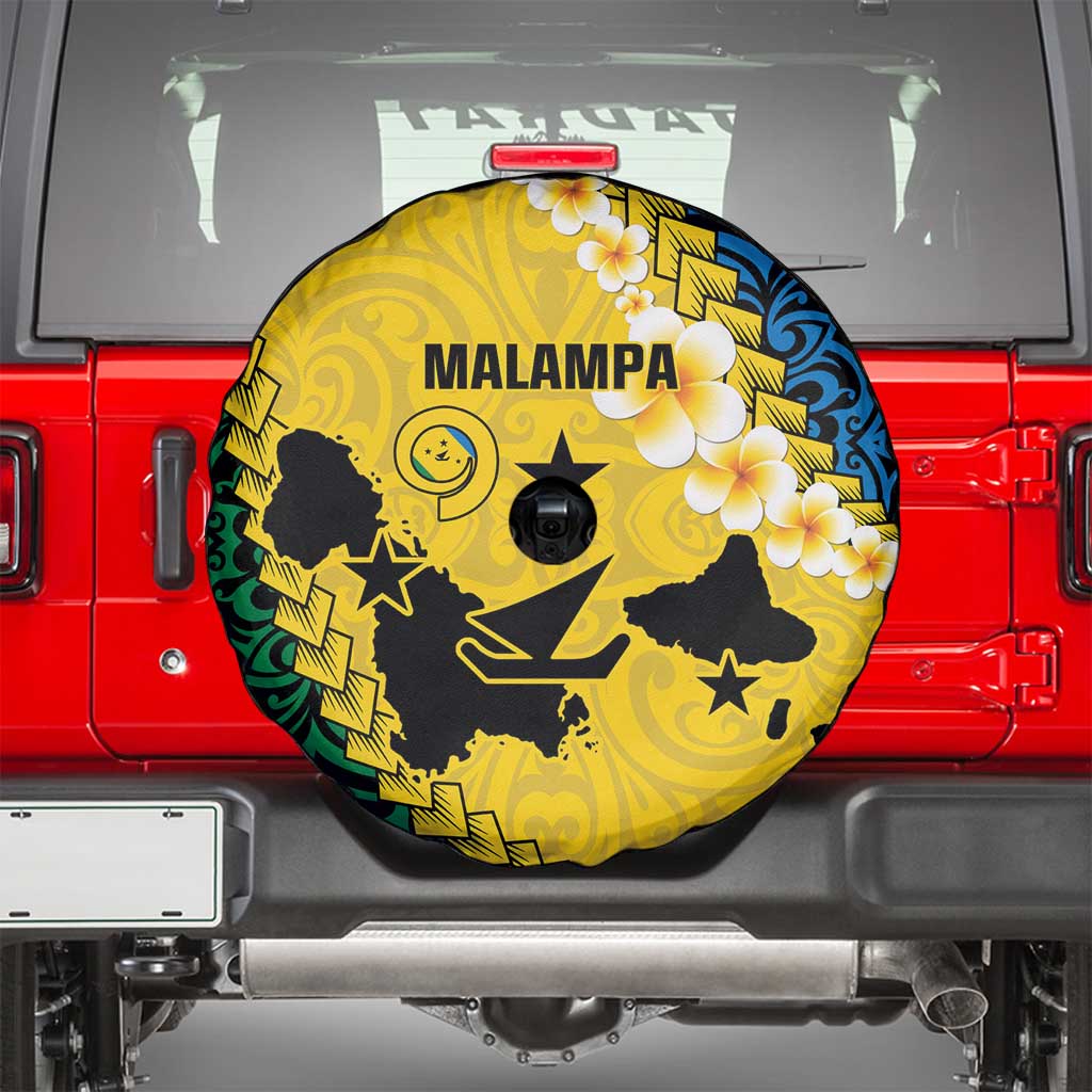 Malampa Province Spare Tire Cover Vanuatu Map - Plumeria Flag Color LT14 - Polynesian Pride