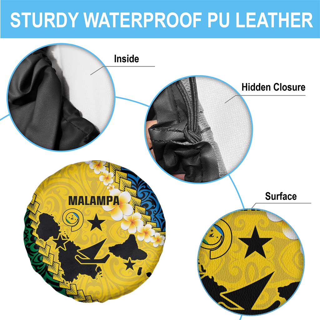 Malampa Province Spare Tire Cover Vanuatu Map - Plumeria Flag Color LT14 - Polynesian Pride