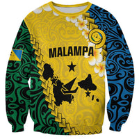 Malampa Province Sweatshirt Vanuatu Map - Plumeria Flag Color LT14 Unisex Yellow - Polynesian Pride