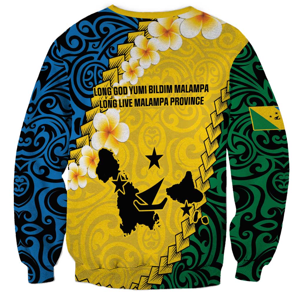 Malampa Province Sweatshirt Vanuatu Map - Plumeria Flag Color LT14 - Polynesian Pride