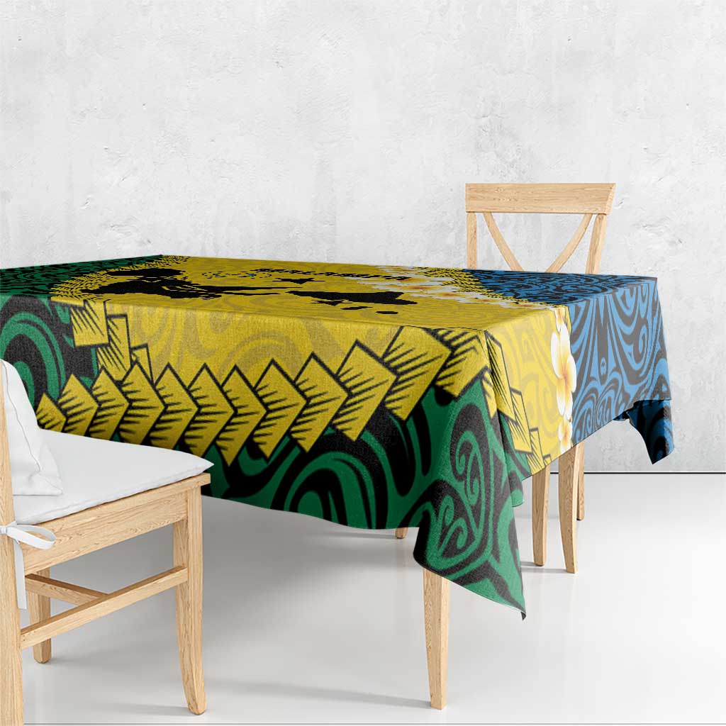 Malampa Province Tablecloth Vanuatu Map - Plumeria Flag Color LT14 - Polynesian Pride
