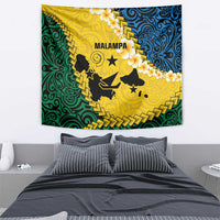 Malampa Province Tapestry Vanuatu Map - Plumeria Flag Color