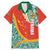 Penama Province Family Matching Mermaid Dress and Hawaiian Shirt Vanuatu Map - Plumeria Flag Color