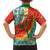 Penama Province Family Matching Off The Shoulder Long Sleeve Dress and Hawaiian Shirt Vanuatu Map - Plumeria Flag Color