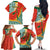 Penama Province Family Matching Off The Shoulder Long Sleeve Dress and Hawaiian Shirt Vanuatu Map - Plumeria Flag Color