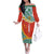 Penama Province Family Matching Off The Shoulder Long Sleeve Dress and Hawaiian Shirt Vanuatu Map - Plumeria Flag Color