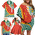 Penama Province Family Matching Off Shoulder Short Dress and Hawaiian Shirt Vanuatu Map - Plumeria Flag Color