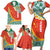 Penama Province Family Matching Short Sleeve Bodycon Dress and Hawaiian Shirt Vanuatu Map - Plumeria Flag Color