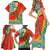 Penama Province Family Matching Short Sleeve Bodycon Dress and Hawaiian Shirt Vanuatu Map - Plumeria Flag Color