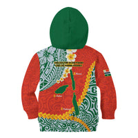 Penama Province Kid Hoodie Vanuatu Map - Plumeria Flag Color