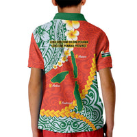 Penama Province Kid Polo Shirt Vanuatu Map - Plumeria Flag Color