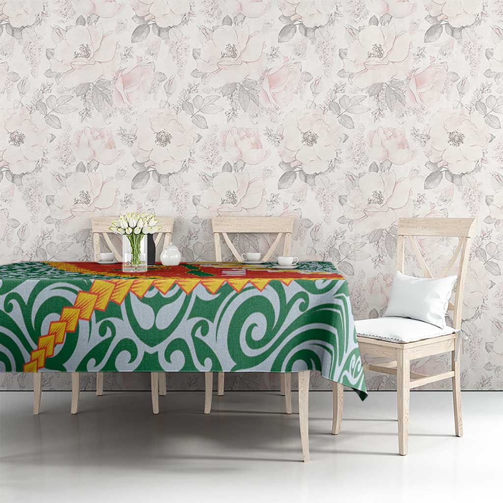 Penama Province Tablecloth Vanuatu Map - Plumeria Flag Color LT14 - Polynesian Pride