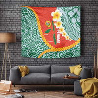Penama Province Tapestry Vanuatu Map - Plumeria Flag Color