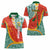 Penama Province Women Polo Shirt Vanuatu Map - Plumeria Flag Color