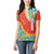 Penama Province Women Polo Shirt Vanuatu Map - Plumeria Flag Color