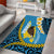 Sanma Province Area Rug Vanuatu Pattern Myna Bird - Plumeria Flag Color