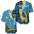 Sanma Province Baseball Jersey Vanuatu Pattern Myna Bird - Plumeria Flag Color