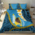 Sanma Province Bedding Set Vanuatu Pattern Myna Bird - Plumeria Flag Color