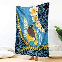 Sanma Province Blanket Vanuatu Pattern Myna Bird - Plumeria Flag Color LT14 - Polynesian Pride