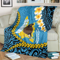 Sanma Province Blanket Vanuatu Pattern Myna Bird - Plumeria Flag Color LT14 - Polynesian Pride