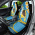 Sanma Province Car Seat Cover Vanuatu Pattern Myna Bird - Plumeria Flag Color