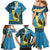 Sanma Province Family Matching Mermaid Dress and Hawaiian Shirt Vanuatu Pattern Myna Bird - Plumeria Flag Color