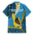 Sanma Province Family Matching Mermaid Dress and Hawaiian Shirt Vanuatu Pattern Myna Bird - Plumeria Flag Color