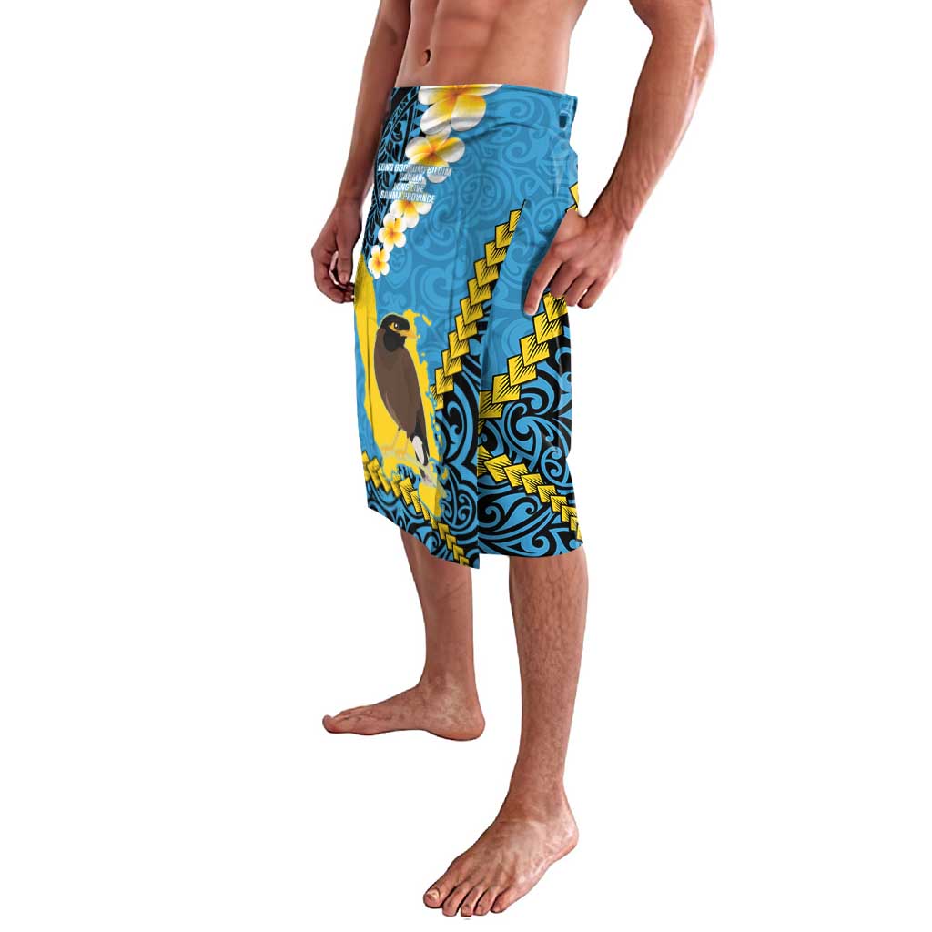 Sanma Province Lavalava Vanuatu Pattern Myna Bird - Plumeria Flag Color LT14 - Polynesian Pride
