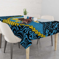 Sanma Province Tablecloth Vanuatu Pattern Myna Bird - Plumeria Flag Color LT14 - Polynesian Pride