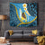 Sanma Province Tapestry Vanuatu Pattern Myna Bird - Plumeria Flag Color