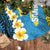 Sanma Province Tree Skirt Vanuatu Pattern Myna Bird - Plumeria Flag Color