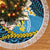 Sanma Province Tree Skirt Vanuatu Pattern Myna Bird - Plumeria Flag Color