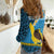 Sanma Province Women Casual Shirt Vanuatu Pattern Myna Bird - Plumeria Flag Color