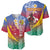 Shefa Province Baseball Jersey Vanuatu Pattern Map - Plumeria Flag Color