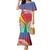 Shefa Province Family Matching Mermaid Dress and Hawaiian Shirt Vanuatu Pattern Map - Plumeria Flag Color