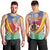 Shefa Province Men Tank Top Vanuatu Pattern Map - Plumeria Flag Color