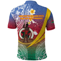 Shefa Province Polo Shirt Vanuatu Pattern Map - Plumeria Flag Color