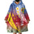 Shefa Province Wearable Blanket Hoodie Vanuatu Pattern Map - Plumeria Flag Color