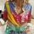 Shefa Province Women Casual Shirt Vanuatu Pattern Map - Plumeria Flag Color