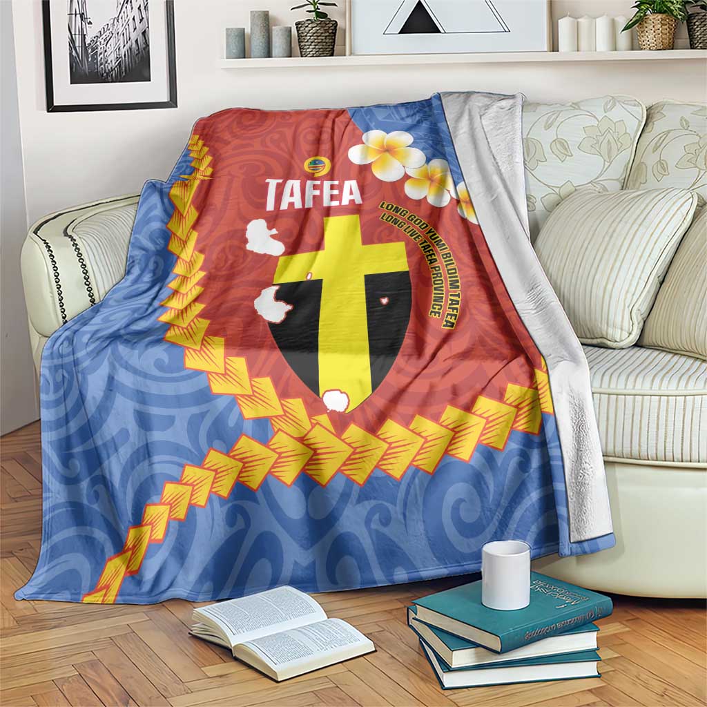 Tafea Province Blanket Vanuatu Pattern Map - Plumeria Flag Color LT14 Red - Polynesian Pride