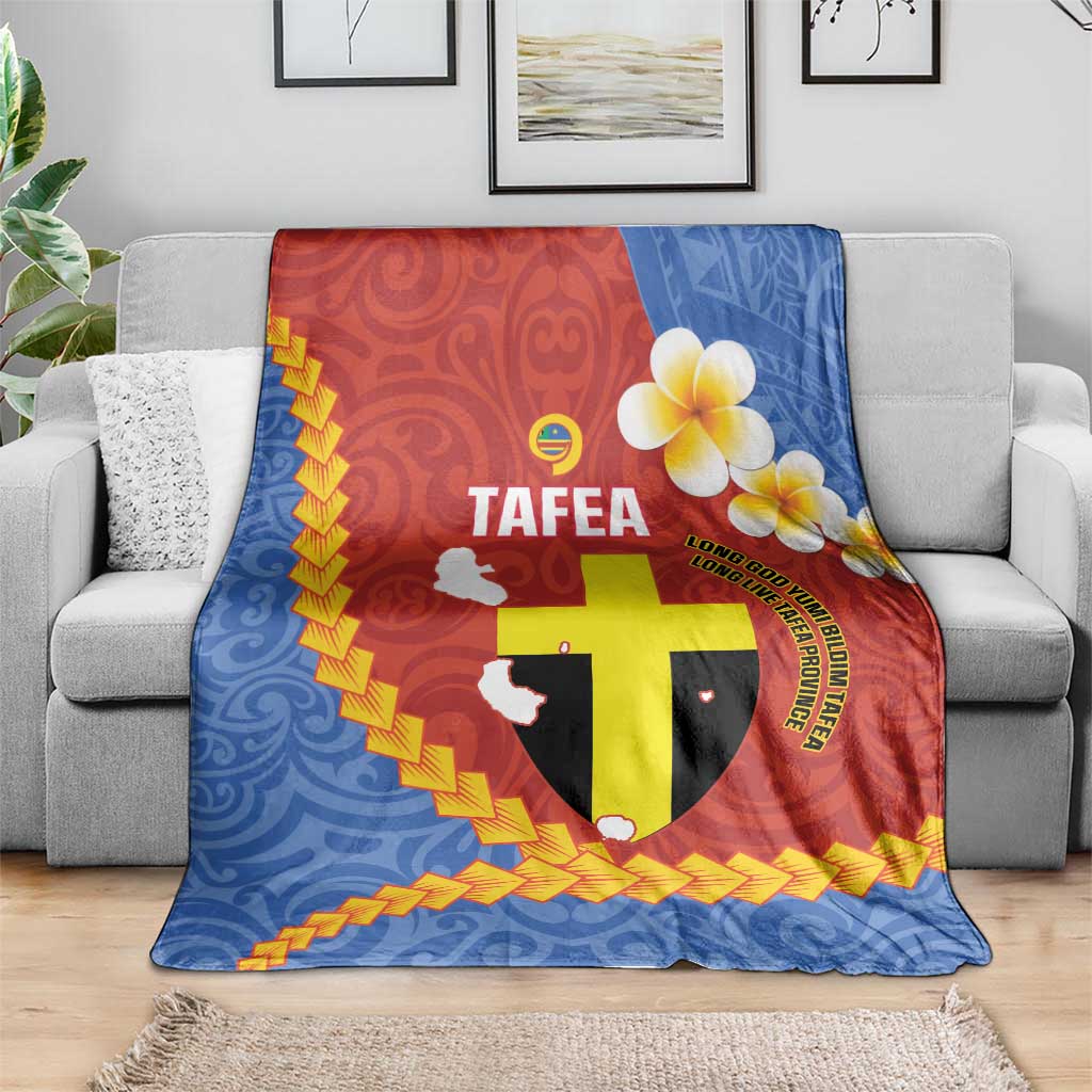 Tafea Province Blanket Vanuatu Pattern Map - Plumeria Flag Color LT14 - Polynesian Pride