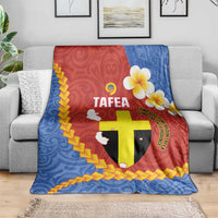 Tafea Province Blanket Vanuatu Pattern Map - Plumeria Flag Color LT14 - Polynesian Pride