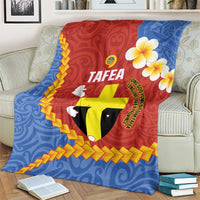 Tafea Province Blanket Vanuatu Pattern Map - Plumeria Flag Color LT14 - Polynesian Pride