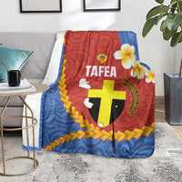 Tafea Province Blanket Vanuatu Pattern Map - Plumeria Flag Color LT14 - Polynesian Pride