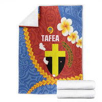 Tafea Province Blanket Vanuatu Pattern Map - Plumeria Flag Color LT14 - Polynesian Pride